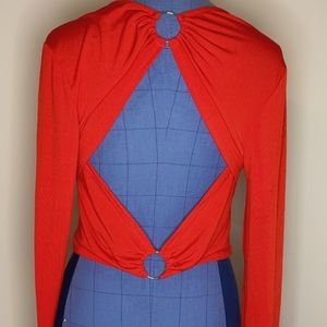 Rue21 | Cut-Out Symmetric Long Sleeve | Red | Large |